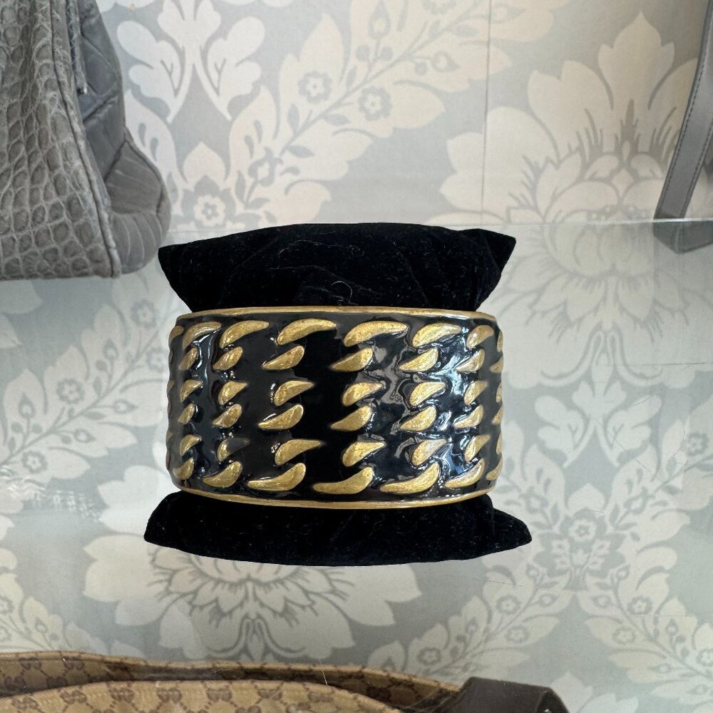 Black and Gold Chanel Cuff - One Size